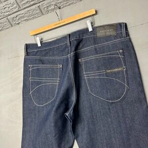 Sean John Mens Dark Wash Denim Jeans Size 38 Straight Fit